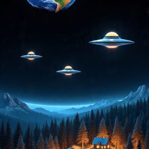 Cosmic Encounters & Otherworldly Landscapes Digital Art Pack - UFOs, Earth & Moon