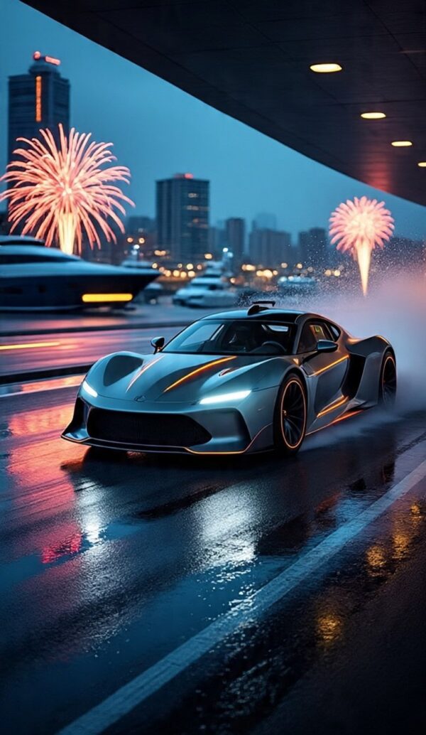 "Neon Drive – High-Octane Sports Car Digital Print for Car Enthusiasts" - Image 7