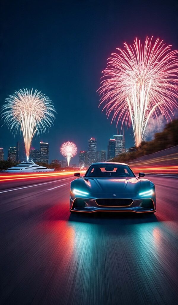 "Neon Drive – High-Octane Sports Car Digital Print for Car Enthusiasts" - Image 5