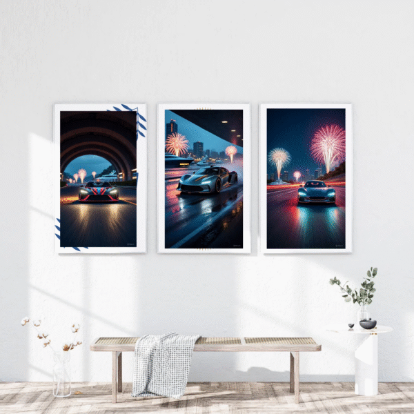 "Neon Drive – High-Octane Sports Car Digital Print for Car Enthusiasts" - Image 6
