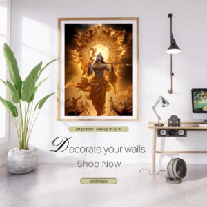 Divine Radiance Of Shri Krishna-Digital Artwork Download