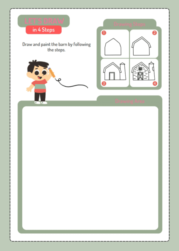 🎨 let’s draw in 4 steps – artbysona drawing ebook for kids | easy step by step drawing activity book (printable pdf)