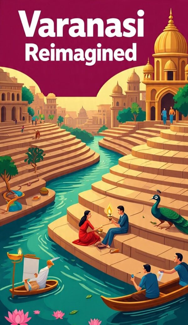 🖼️ varanasi reimagined – digital painting by artist sona dubey | soulful printable wall art | instant download