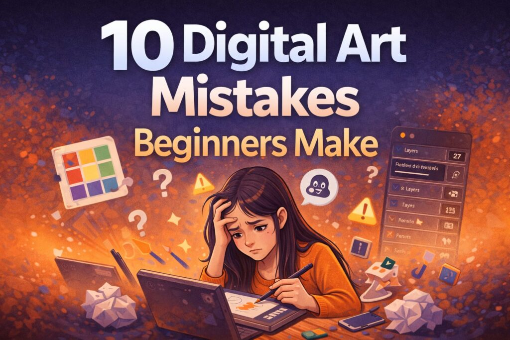 10 digital art mistakes beginners make illustration